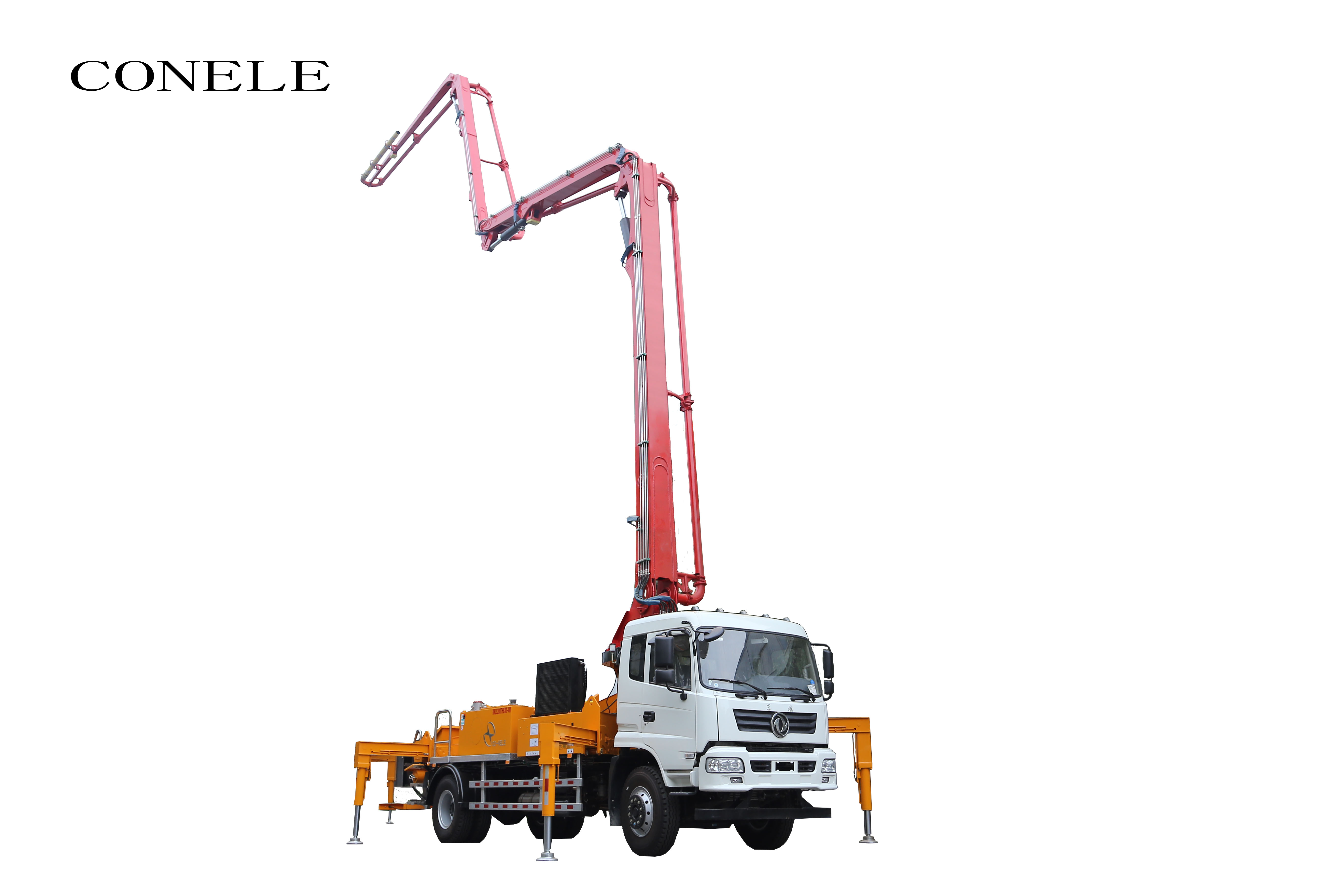 泵車6天泵。小型混凝土泵車